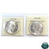 Image 2 : Silver $1 1936 & 1937 ICCS Certified MS-63. 2pcs.