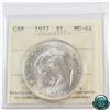 Image 1 : Silver $1 1937 ICCS Certified MS-64. A bright coin with soft hints of golden toning around the rim.