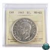 Image 1 : Silver $1 1945 ICCS Certified MS-63. *Key Date*