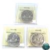 Image 2 : Silver $1 1945, 1946, & 1947 Blunt 7 ICCS Certified MS-60. An attractive lot with no major distracti