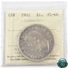 Image 1 : Silver $1 1952 No Waterline ICCS Certified PL-66
