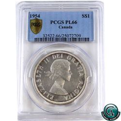 Silver $1 1954 PCGS Certified PL-66