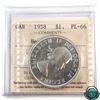 Image 1 : Silver $1 1958 ICCS Certified PL-66 Heavy Cameo