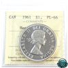 Image 1 : Silver $1 1961 ICCS Certified PL-66 Heavy Cameo.