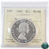 Image 1 : Silver $1 1962 ICCS Certified PL-66 Heavy Cameo.