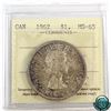 Image 1 : Silver $1 1962 ICCS Certified MS-65.