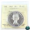 Image 1 : Silver $1 1963 ICCS Certified PL-67 Heavy Cameo!