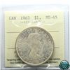 Image 1 : Silver $1 1963 ICCS Certified MS-65