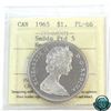 Image 1 : Silver $1 1965 Small Beads Ptd 5 ICCS Certified PL-66 Heavy Cameo.