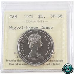 Nickel $1 1975 ICCS Certified SP-66 Heavy Cameo!