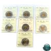 Image 1 : $2 1996, 1997, 1999 Nunavut, 2000 Knowledge, 2000W NBU, 2001, & 2002 ICCS Certified MS-65. 7pcs.