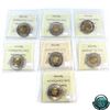 Image 2 : $2 1996, 1997, 1999 Nunavut, 2000 Knowledge, 2000W NBU, 2001, & 2002 ICCS Certified MS-65. 7pcs.