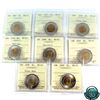 Image 1 : $2 2004, 2005, 2006, 2006 RCM Logo, 2006 Churchill, 2007, 2008, & 2009 ICCS Certified MS-65. 8pcs.