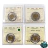 Image 1 : $2 2008, 2009, 2011 & 2011 Boreal Forest ICCS Certified MS-66. 4pcs
