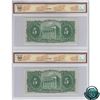 Image 2 : 505-60-02 1935 Bank of Montreal $5, 2 in sequence, Bog-Gordon, S/N: 449471/72. Both Notes BCS Certif