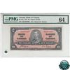 BC-22c 1937 Bank of Canada $2, Coyne-Towers, S/N: A/R6207697 PMG Certified CUNC-64