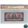 BC-22S 1937 Bank of Canada SPECIMEN $2, S/N: A/B0000000 BCS Certified AU-58 (glue residue). Only 48 