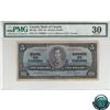 BC-23a 1937 Bank of Canada $5, Osborne-Towers, S/N: A/C8768894 PMG Certified VF-30 (stain)