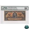 BC-26a 1937 Bank of Canada $50, Osborne-Towers S/N: A/H0029550, PMG Certified VF-20.
