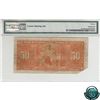 Image 2 : BC-26a 1937 Bank of Canada $50. Osborne-Towers, S/N: A/H0034085 PMG Certified Choice F-15 (missing c