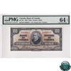 BC-27c 1937 Bank of Canada $100, Coyne-Towers, S/N: B/J4430817, PMG Certified CUNC-64 EPQ Bright vib
