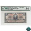 Image 1 : BC-27S 1937 Bank of Canada SPECIMEN $100, S/N: B/J0000000 PMG Certified CUNC-64 (previously mounted)