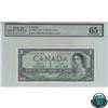 BC-29b 1954 Bank of Canada $1, Devil's Face, Beattie-Coyne, S/N: K/A3881765, PMG Certified GUNC-65 E