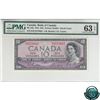 BC-32b 1954 Bank of Canada Devil's Face $10, Beattie-Coyne, S/N: H/D9570662 PMG Certified CUNC-63 EP