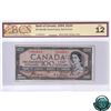 Image 1 : BC-35a-N8 Binary Note 1954 Bank of Canada $1, Coyne-Towers, Devil's Face, AJ1000011, BCS F-12 (writi