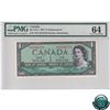 Image 1 : BC-37bA 1954 Bank of Canada Replacement $1, Beattie-Rasminsky S/N: *D/O0544576, PMG Certified CUNC-6