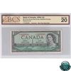 Image 1 : BC-37cA 1954 Bank of Canada $1, Bouey-Rasminsky, Replacement, *V/V4262500, Modified Portrait, BCS VF