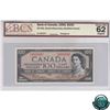Image 1 : BC-43b 1954 Bank of Canada $100, Beattie-Rasminsky, B/J4082647, Modified Portrait, Changeover, BCS C
