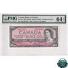 BC-44d 1954 Bank of Canada Modified $1000, Lawson-Bouey, S/N: A/K0974312, PMG Certified CUNC-64 EPQ