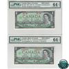 Image 1 : BC-45aS & BC-45Bs 1967 $1 Matching SPECIMEN Bank Note Set (#188). Both PMG Certified CUNC-64 EQP! A 