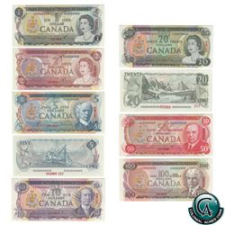 Set of 9 Matching SPECIMEN Notes of the 1969-1979 Multicolour Issues (Set#357) PMG Certified Gem UNC