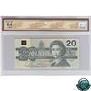 Image 2 : BC-58b-i-E18-i 1991 Bank of Canada $20, Misplaced Serial Number Error. Bonin-Thiessen, S/N: ASA61973