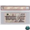 Image 2 : BC-60a 1988 Bank of Canada $100, Thiessen-Crow, AJW 8296559, BCS CUNC-64 Original