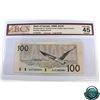 Image 1 : BC-60aA-N1-iii 1988 Bank of Canada $100, Thiessen-Crow, Hidden Back Position Number, Replacement, 4 
