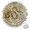Image 1 : 2013 Australia Ruthenium Plated & Gilded 1oz .999 Fine Silver Year of the Snake (Lightly Toned). (TA