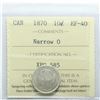 Image 1 : 10-cent 1870 Narrow 0 ICCS Certified EF-40