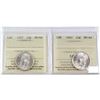 Image 1 : 1937 & 1941 Canada 25-cent ICCS Certified MS-64. 2pcs