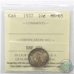 draft bank cibc Canada Certified 1937 MS 65 ICCS cent 10 draft bank cibc Canada Certified 1937 MS 65 ICCS cent 10