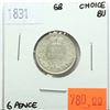Image 1 : Great Britain 1831 6 Pence Choice BU