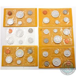 1962, 1963, 1964, 1965 LgeBds Ptd 5, 1966, 1967 Canada Proof Like Set collection. 6 sets.