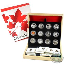 2013 Complete O Canada $10 Fine Silver 12-Coin Set with Deluxe RCM Box (Tax Exempt)