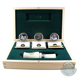 2013-2014 $10 Ducks of Canada Fine Silver 3-coin Deluxe Box Set & Caller (Tax Exempt)
