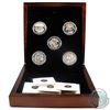Image 1 : 2013 'O' Canada $25 Fine Silver 5-Coin set in deluxe RCM wooden box (Tax Exempt) Please note capsule