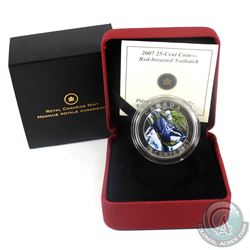 2007 25-cent Birds of Canada - Red-Breasted Nuthatch.