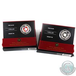 2006 Special Edition Proof & 2006 Limited Edition Enameled Canada $1 Medal of Bravery Fine Silver Co