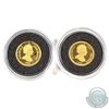 Image 2 : 2003 Cook Islands $1 Fine Gold Proof Queen Elizabeth & 2005 Great Britain 1-Pound Fine Gold Lord Nel